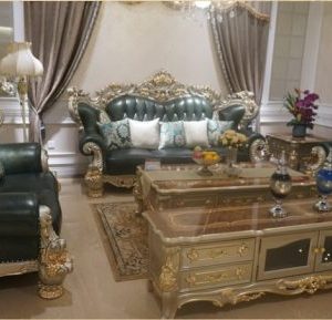 Bộ Sofa Tân Cổ Điển Sang Trọng – Da Bò Nhập Khẩu B901